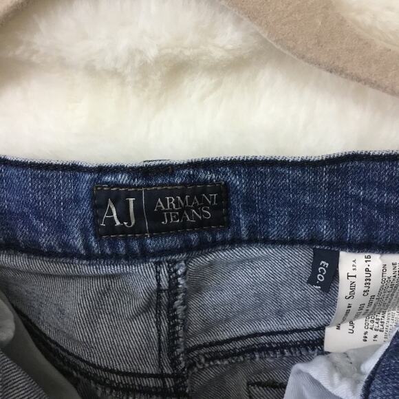 Armani Jeans Indigo Blue 005 Series Slim Bootcut Denim - Picture 4 of 10